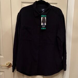 GAP Women's Black Button Down Shirt
